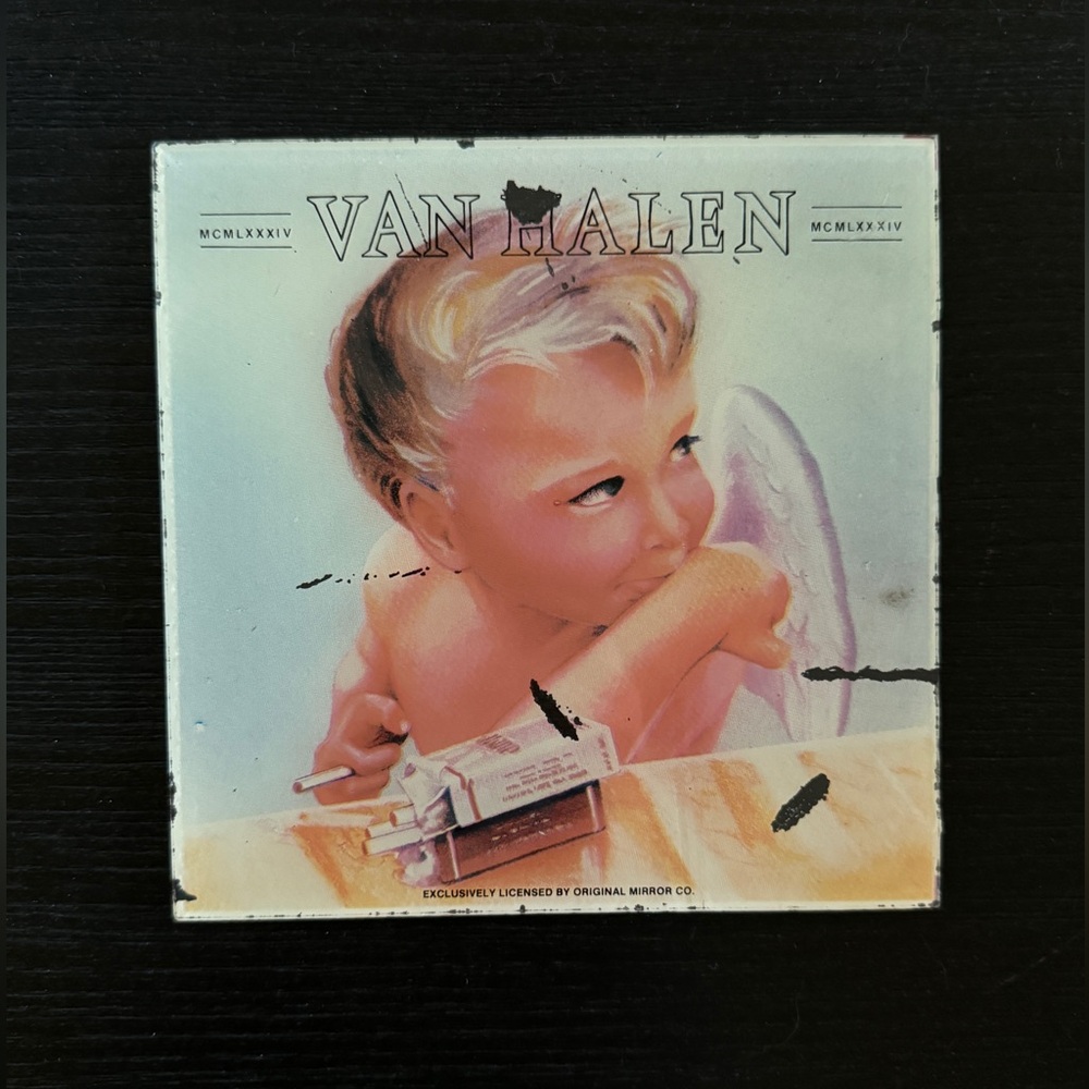 Vintage 1984 Van Halen Original Glass Co. Album Cover Mirror
